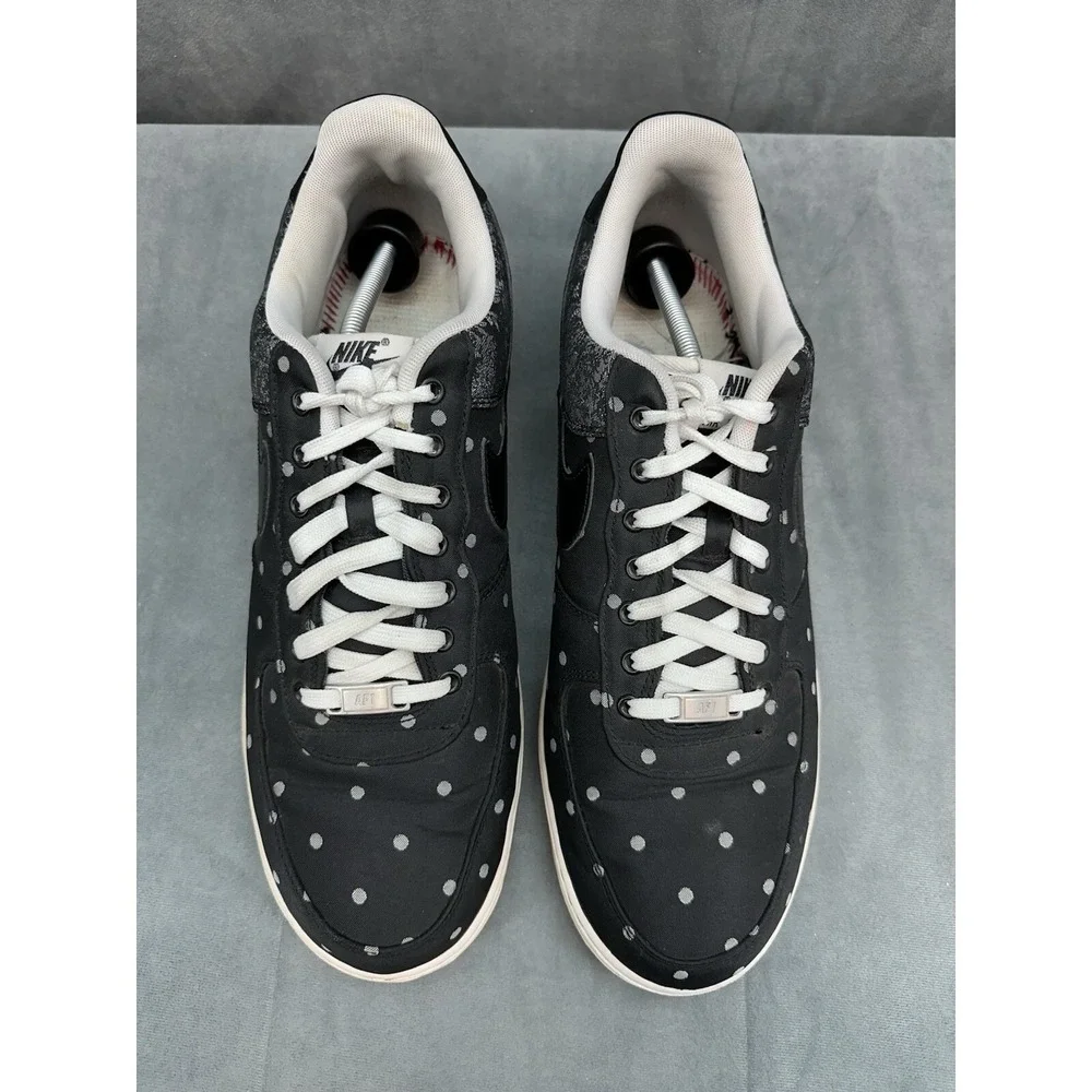 Nike Air Force 1 Low 07 LV8 Mens 13 Black Metallic Silver 718152-001 Shoes